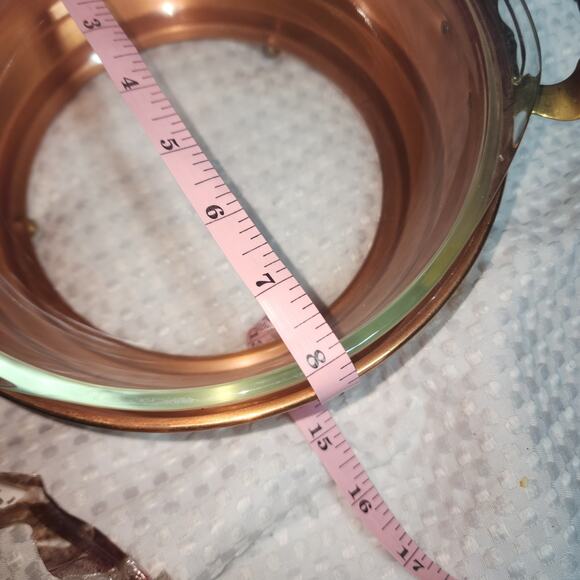 VINTAGE EUC COPPERCRAFT GUILD CASSAROLE DISH WITH PYREX DISH WITH COPPER LID - Picture 5 of 6